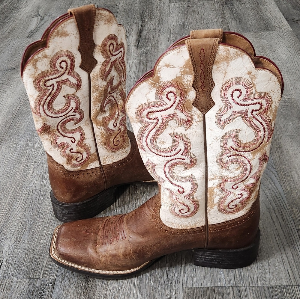 Ariat Womens Quickdraw Western Boots-Square Toe - Picture 3 of 11